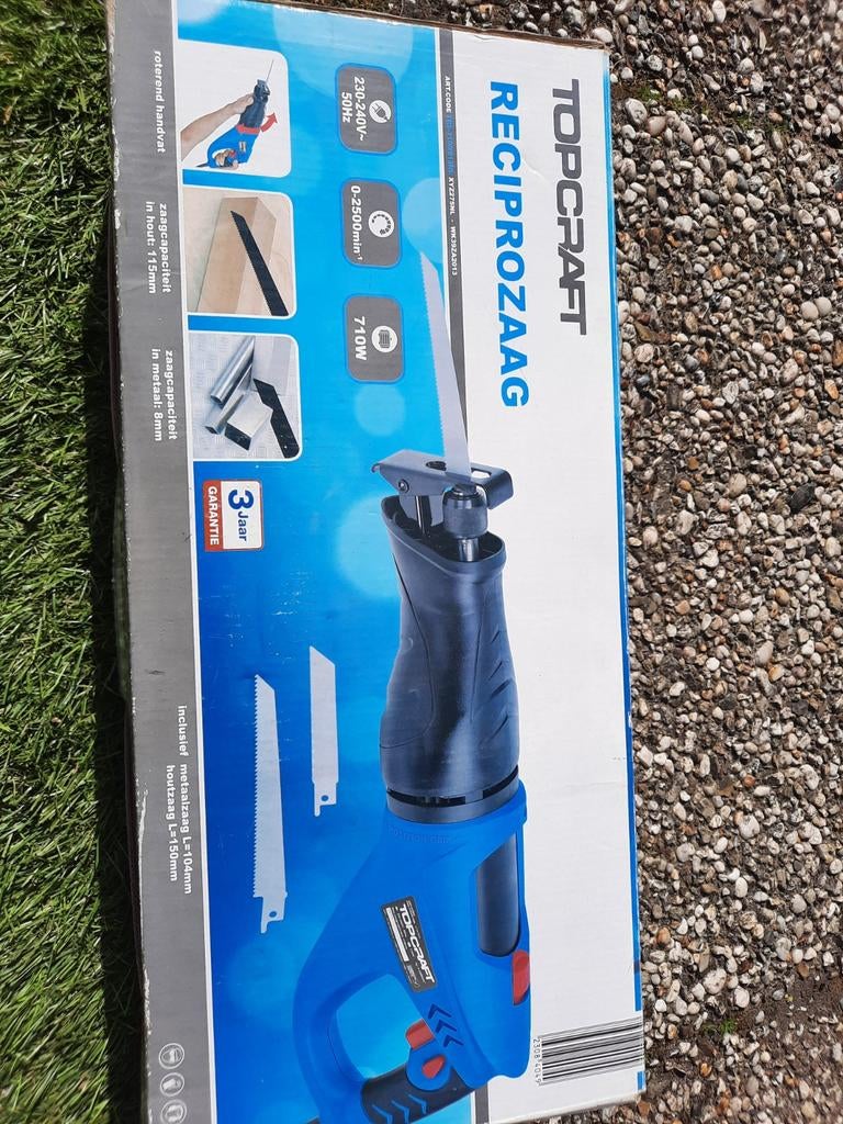 Nieuwe Topcraft Reciprozaag 710W - Krachtig en Veelzijdig, Topcraft, 70 mm of meer, Nieuw, 600 tot 1200 watt