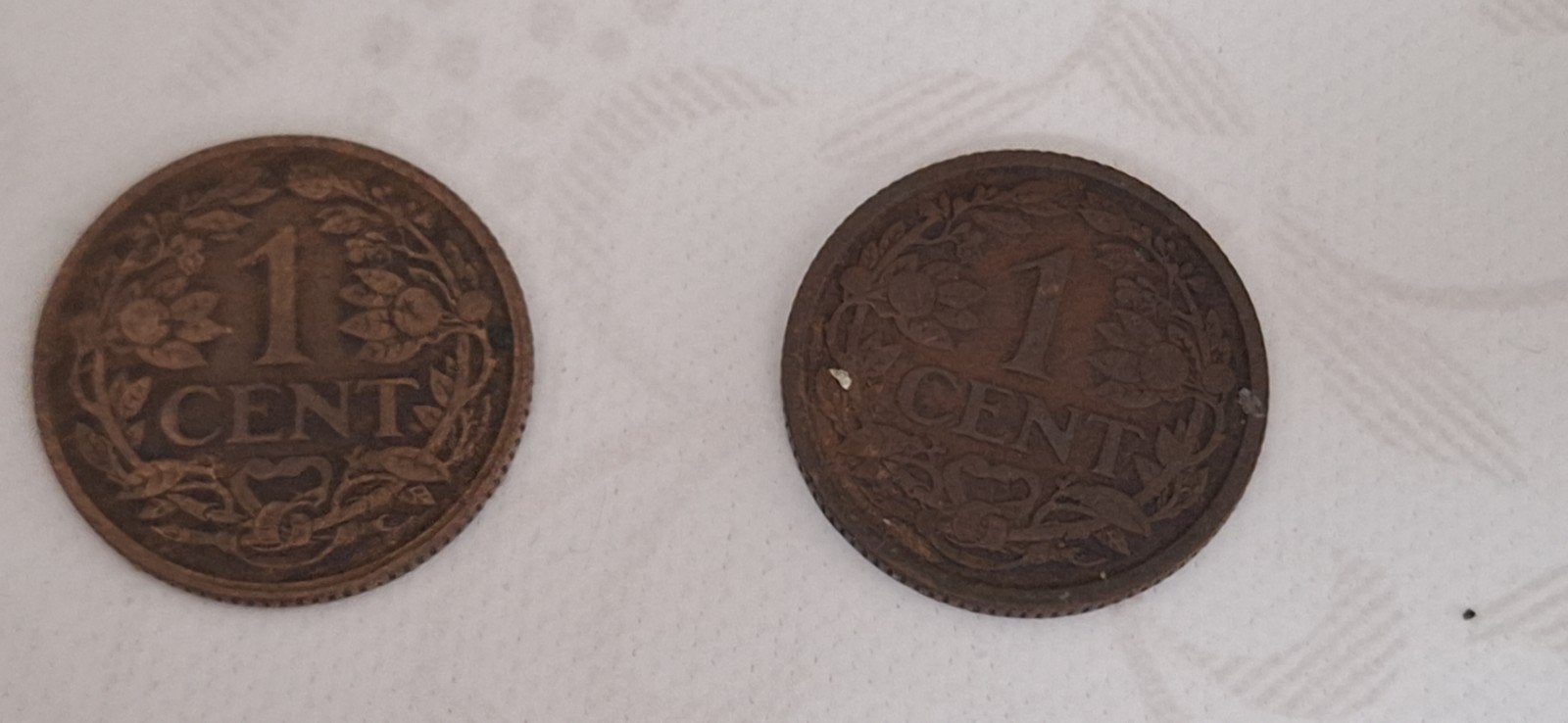 Oude Nederlandse 1 Cent munten (1919 & 1930), Ophalen of Verzenden, Koningin Wilhelmina, 1 cent, Setje