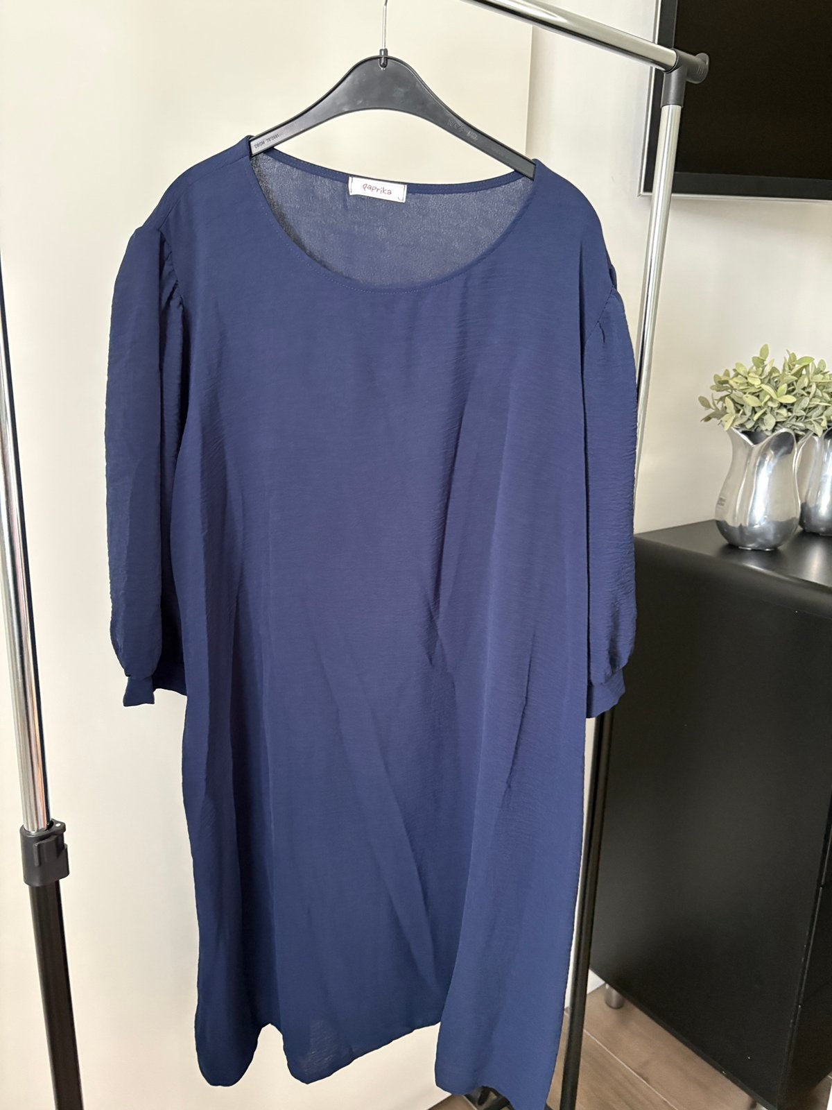 Blauwe Jurk paprika maat 5, Kleding | Dames, Verzenden, Zo goed als nieuw, Blauw, Jurk