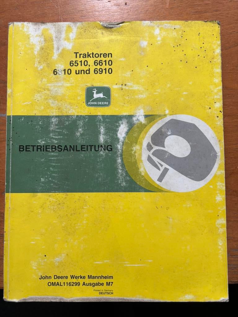 John deere handleiding 6510, 6610, 6810 en 6910 (duits), Ophalen of Verzenden