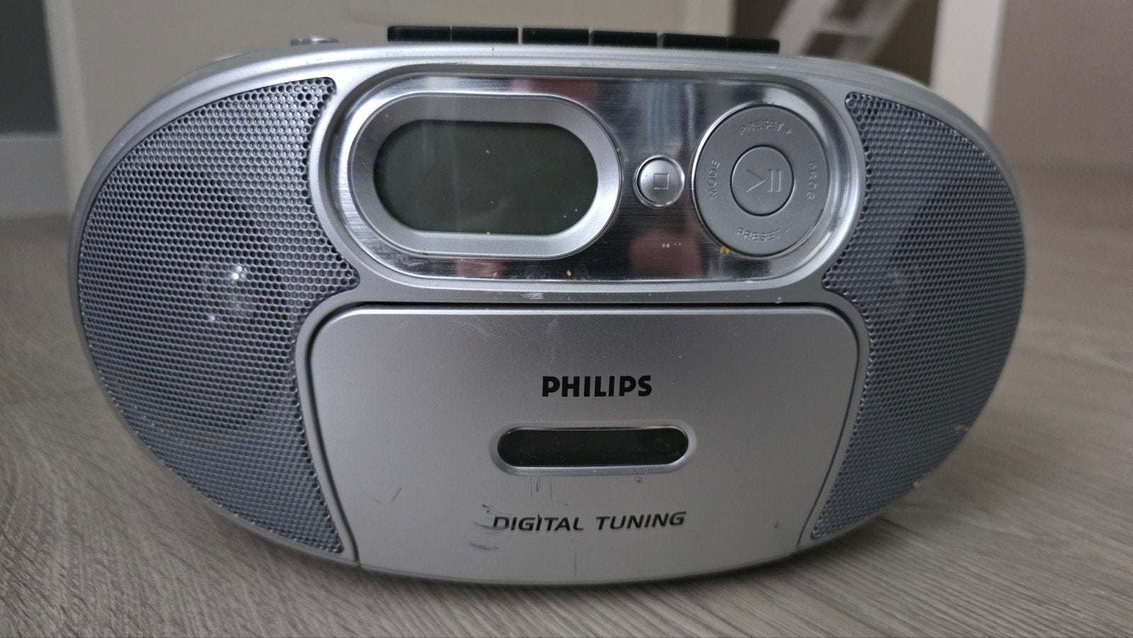 Philips AZ1053 CD Radio Cassette Recorder - Zilver, Audio, Tv en Foto, Radio's, Gebruikt, Radio, Met cd-speler, Ophalen of Verzenden
