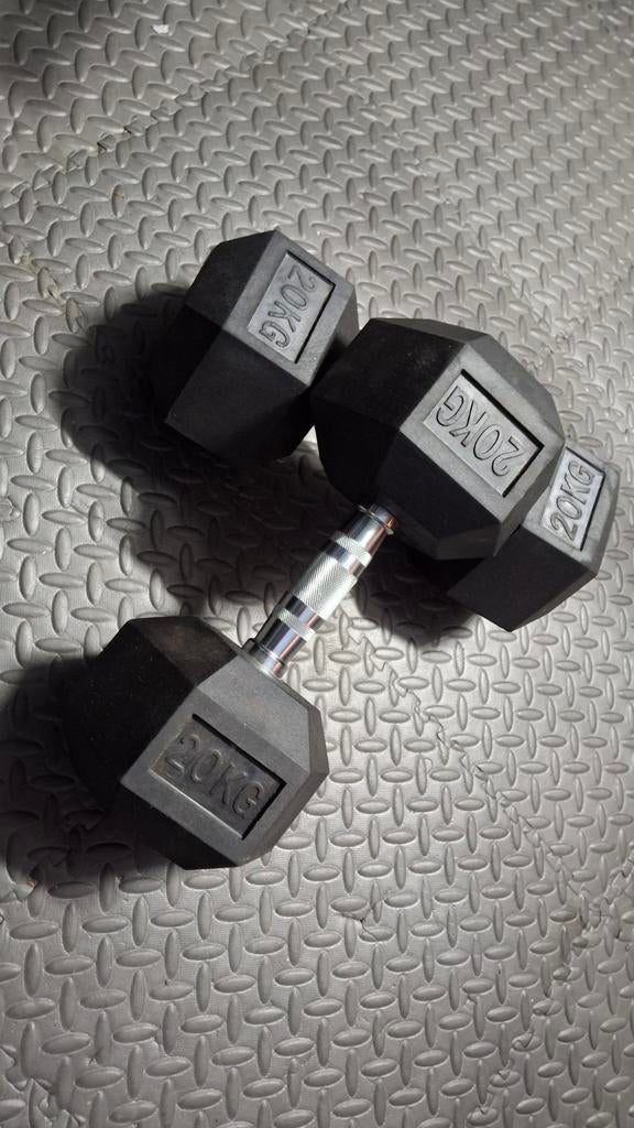 2x 20kg Hexagon Dumbell, Sport en Fitness, Fitnessmaterialen, Dumbbell, Ophalen of Verzenden