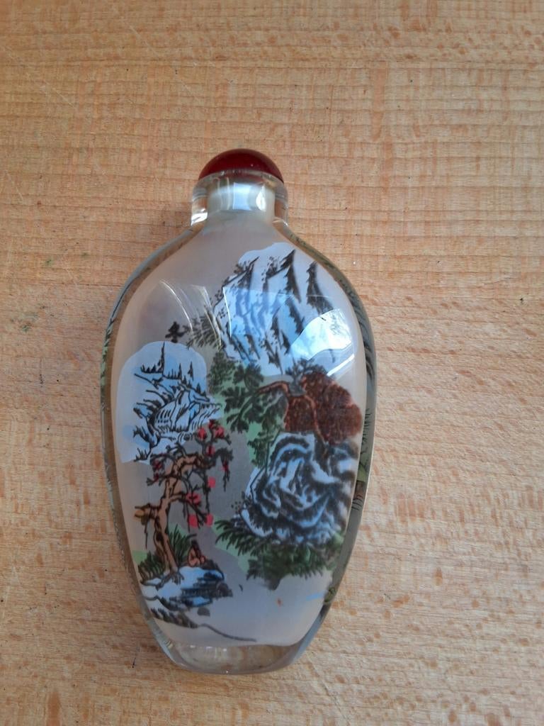 Antiek China Snuff Bottle Binnenschildering snuif fles, Antiek en Kunst, Ophalen of Verzenden