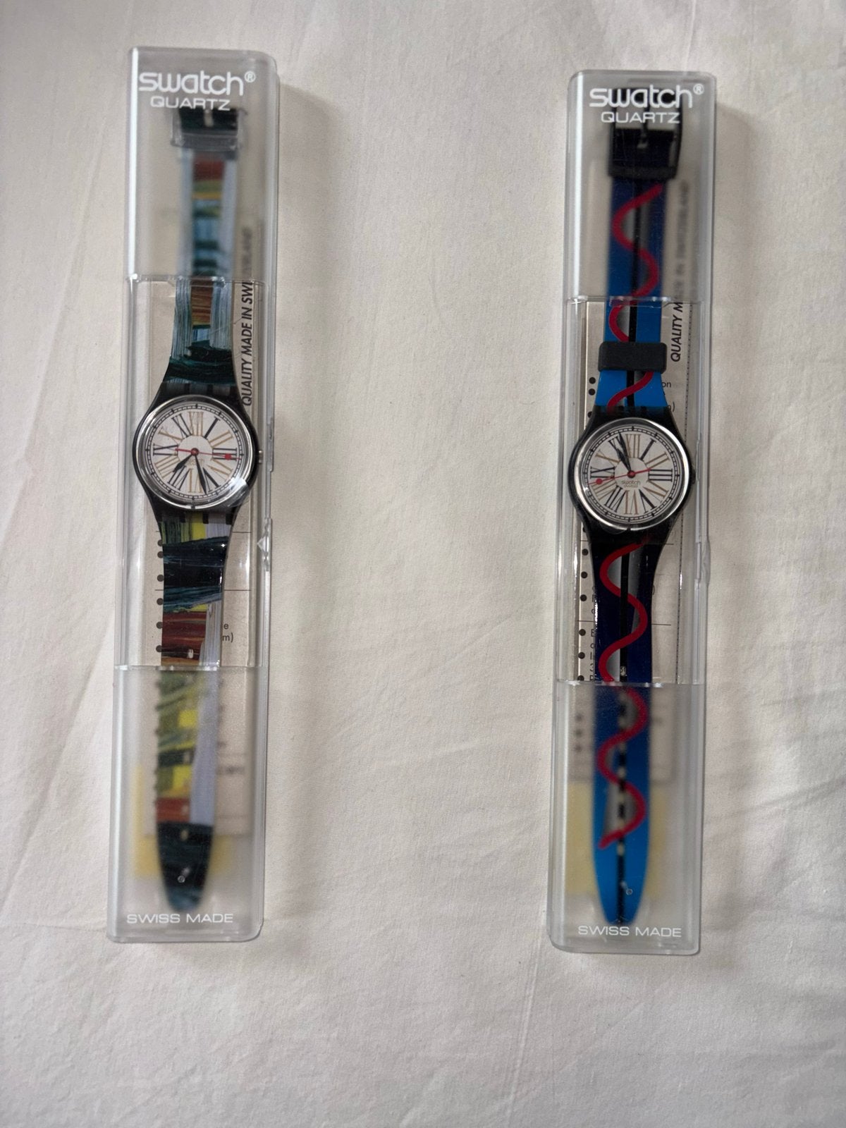 2x Vintage Swatch Sugarless Roche – GM113C & GM113D – Nieuw, Overige merken, Overige materialen, Met bandje, Polshorloge