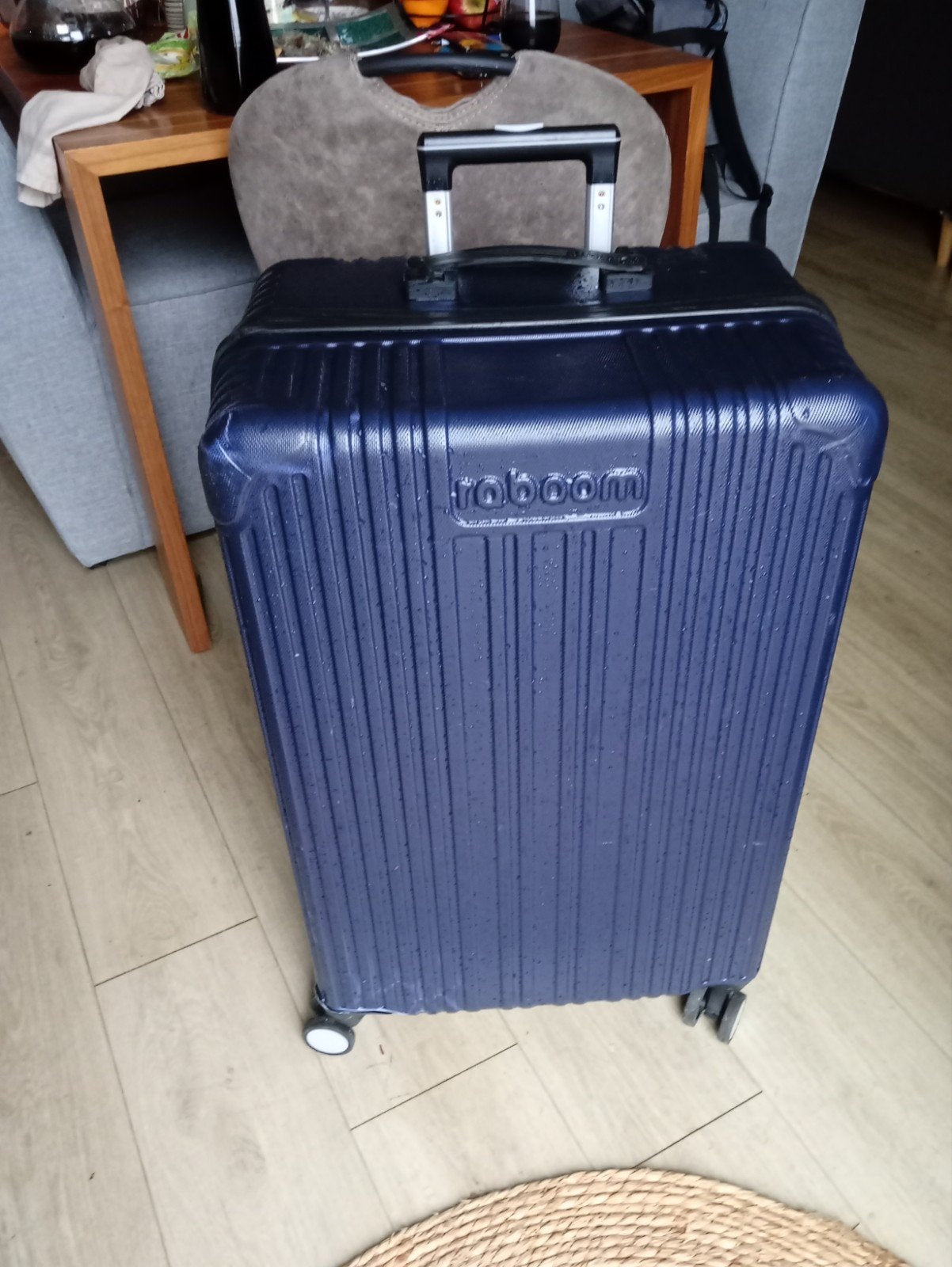 Roboom reiskoffer - Blauw, met uitschuifbare handgreep, Gebruikt, 20 tot 30 cm, Blauw, Ophalen of Verzenden