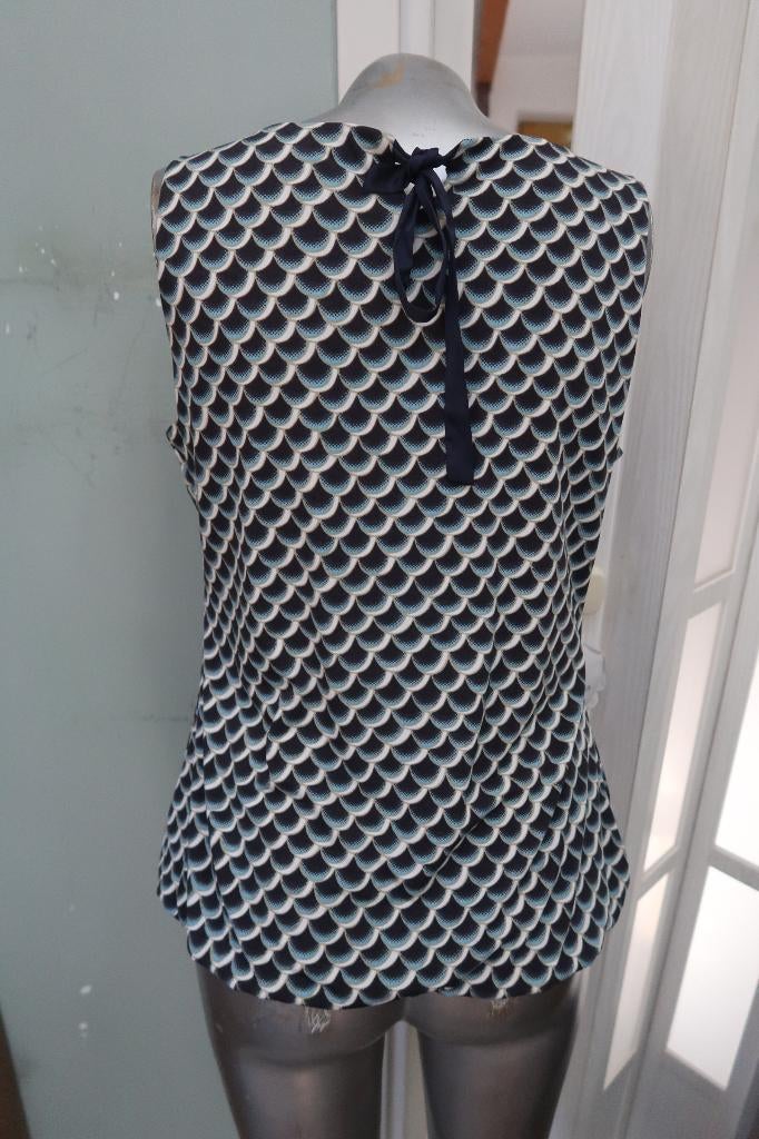 La Ligna prachtige blouson s/m blauw zwart wit, Maat 38/40 (M), Blauw, Ophalen of Verzenden, Zo goed als nieuw