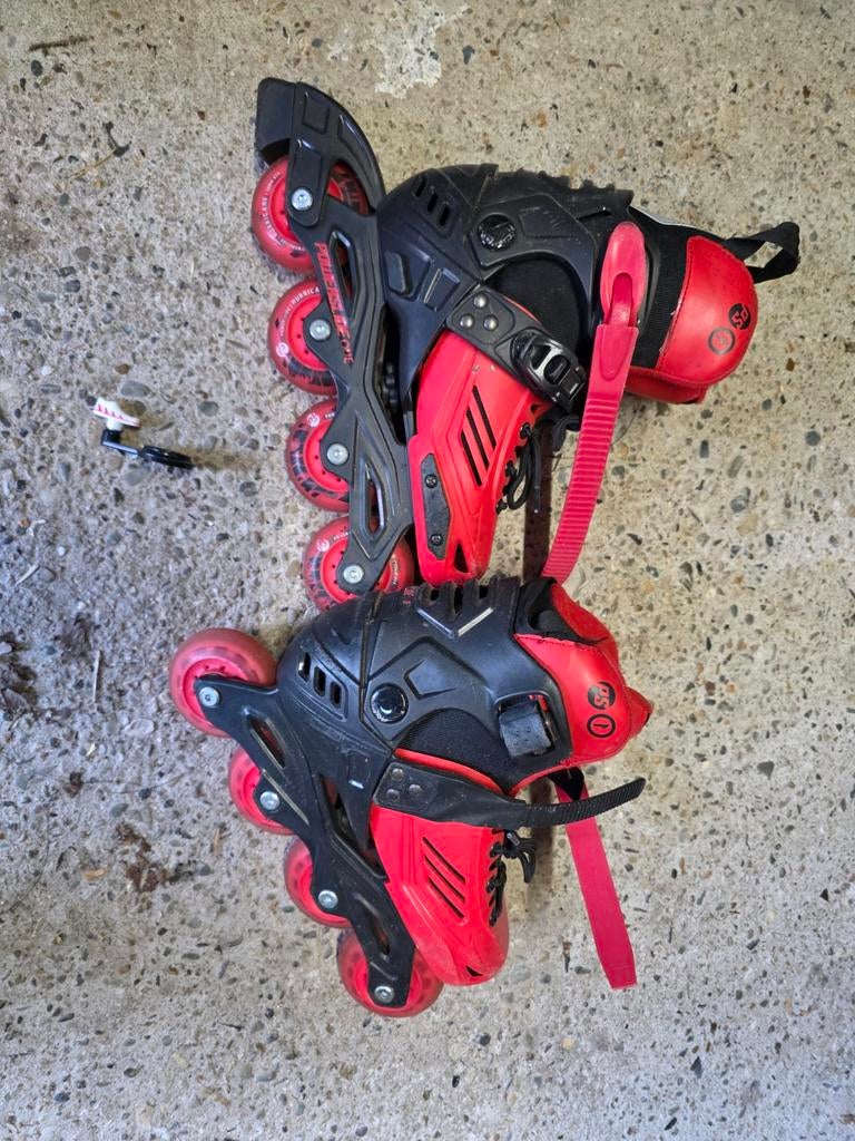 Powerslide rolschaatsen rood/zwart, Ophalen of Verzenden