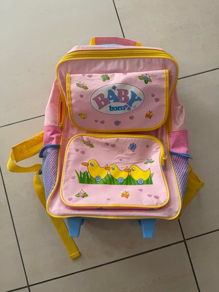 Baby Born Trolley Rugzak Roze met Eendjes, Ophalen of Verzenden, Gebruikt, Meisje