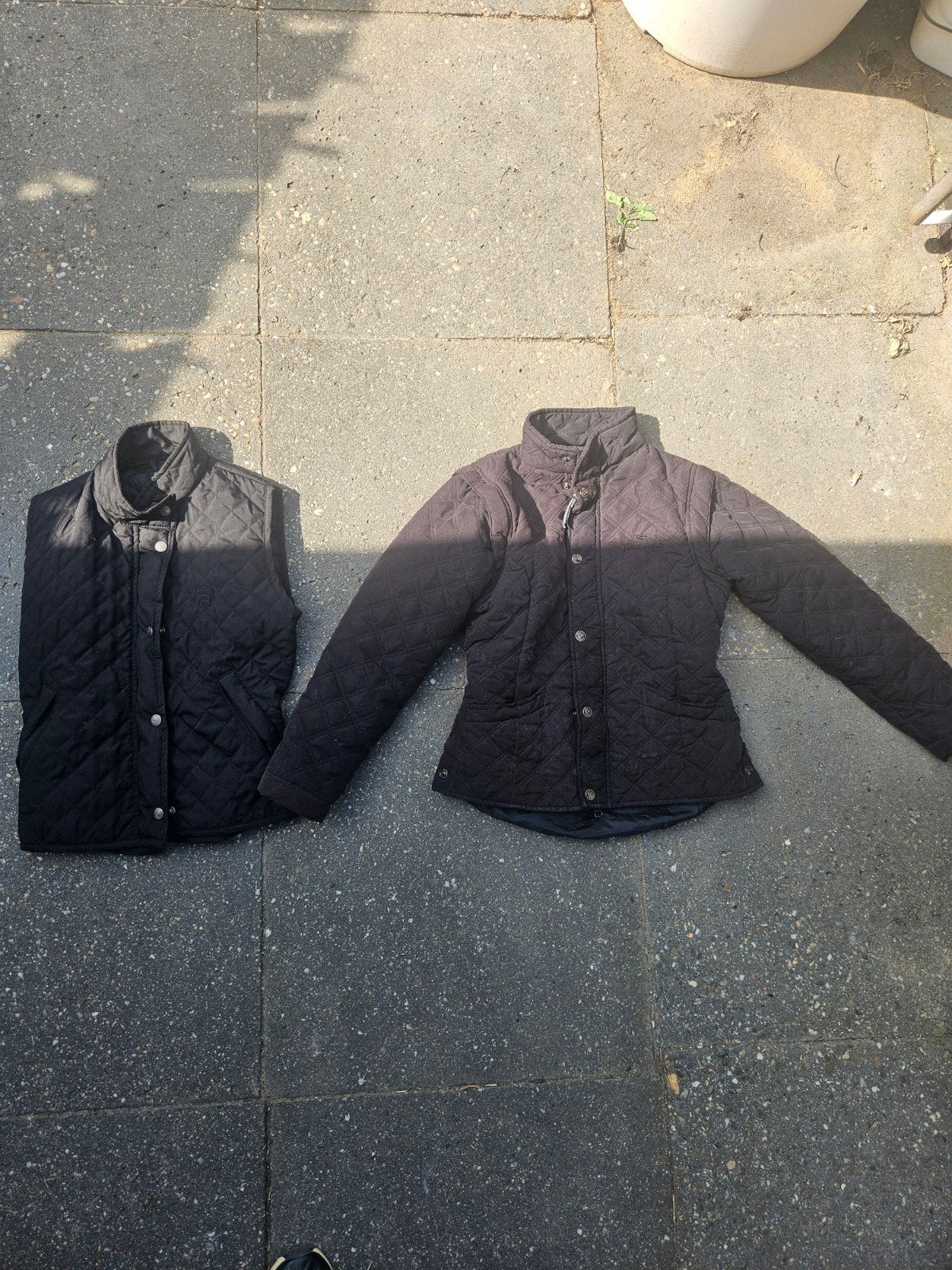 Horka gewatteerde jas en bodywarmer set, maat 140 en 152, Dieren en Toebehoren, Ophalen of Verzenden, Gebruikt, Bovenkleding