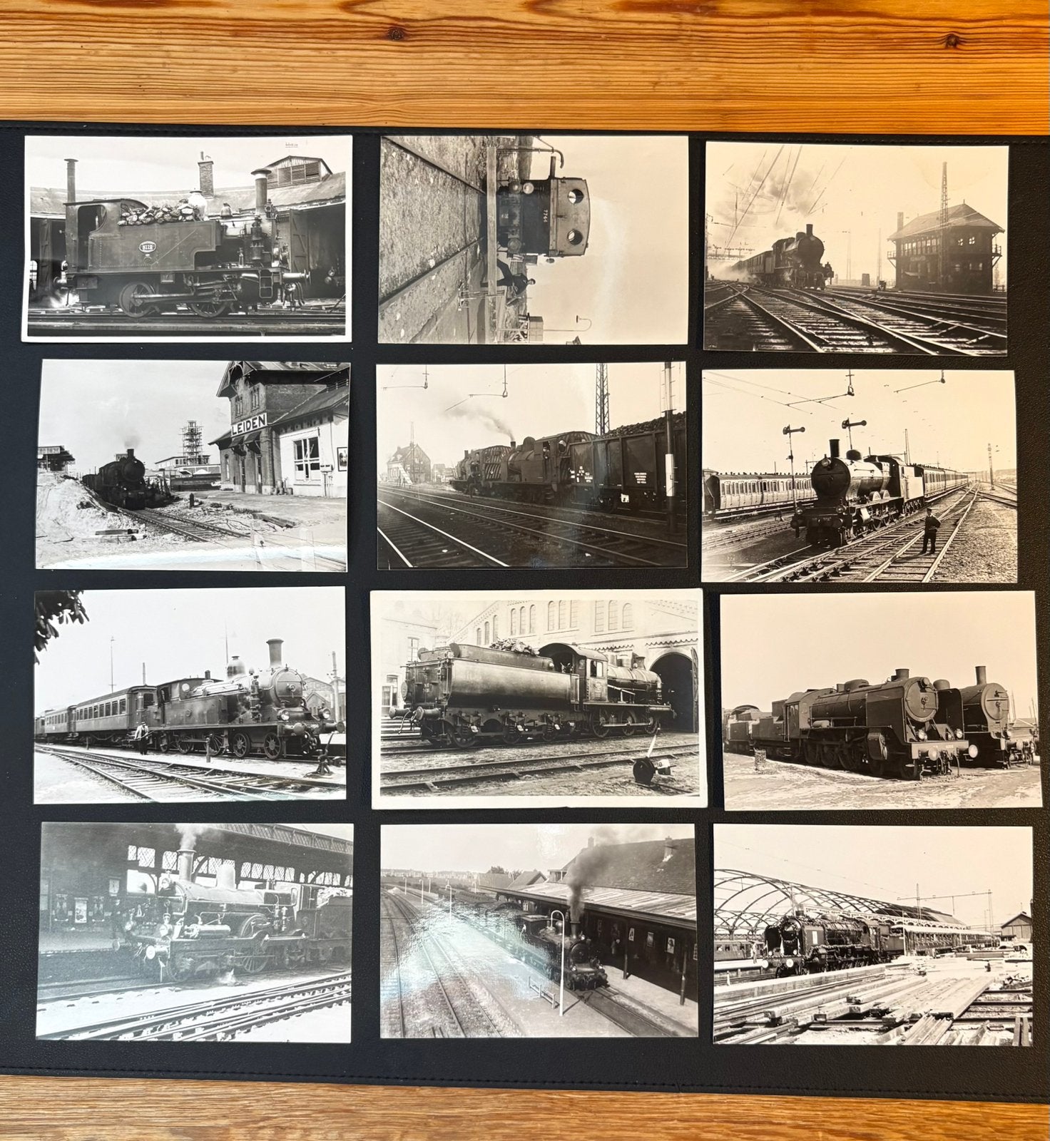 12 foto’s stoomlocomotieven NS (jaren 50/60) (2), Ophalen of Verzenden, Gebruikt, Trein