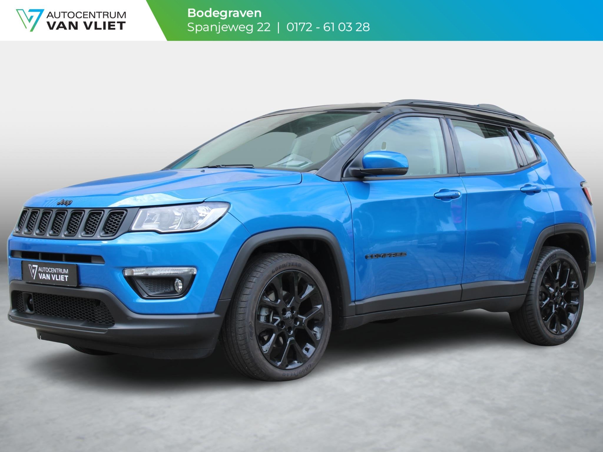 Jeep Compass 1.3T Night Eagle Liberty Edition | TREKHAAK | A, Auto's, Voorwielaandrijving, 12 maanden, 4 cilinders, Blauw