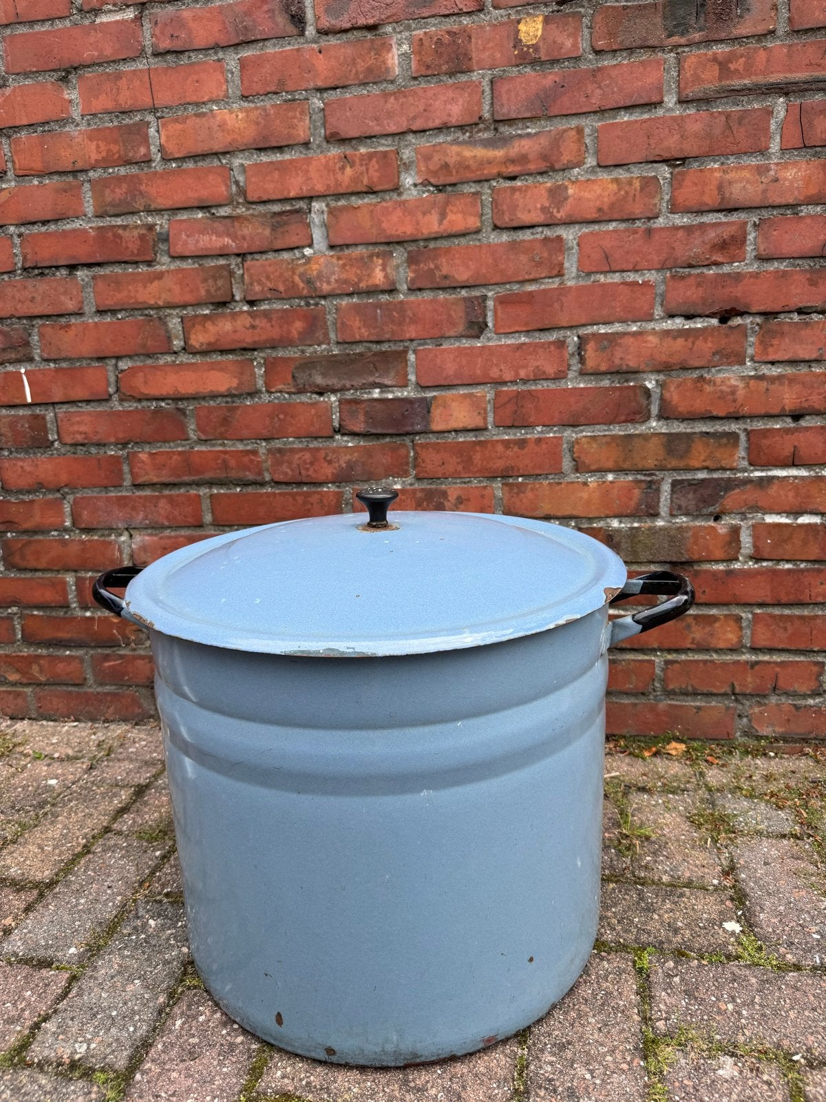 Lichtblauwe oude wasketel, Antiek en Kunst, Ophalen