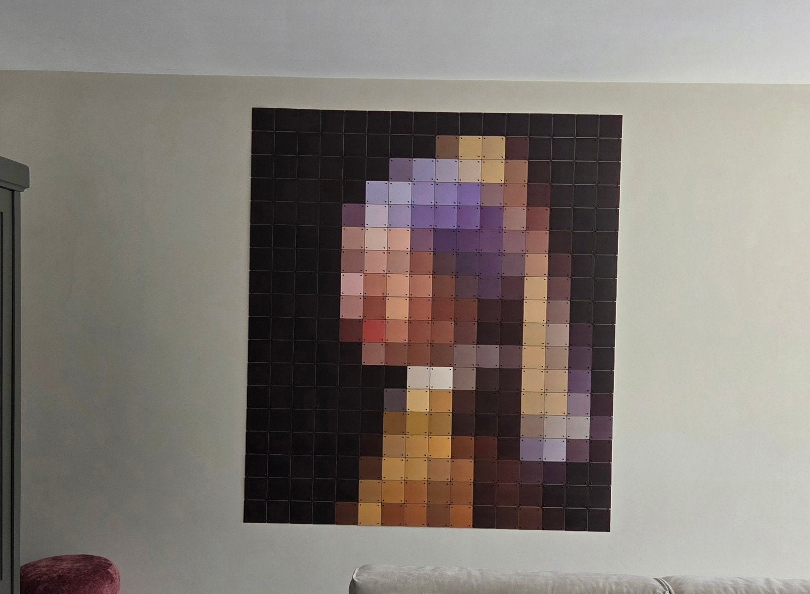 IXXI De Meisje met de Parel - Pixel Art, Ophalen of Verzenden, Zo goed als nieuw, 75 cm of meer
