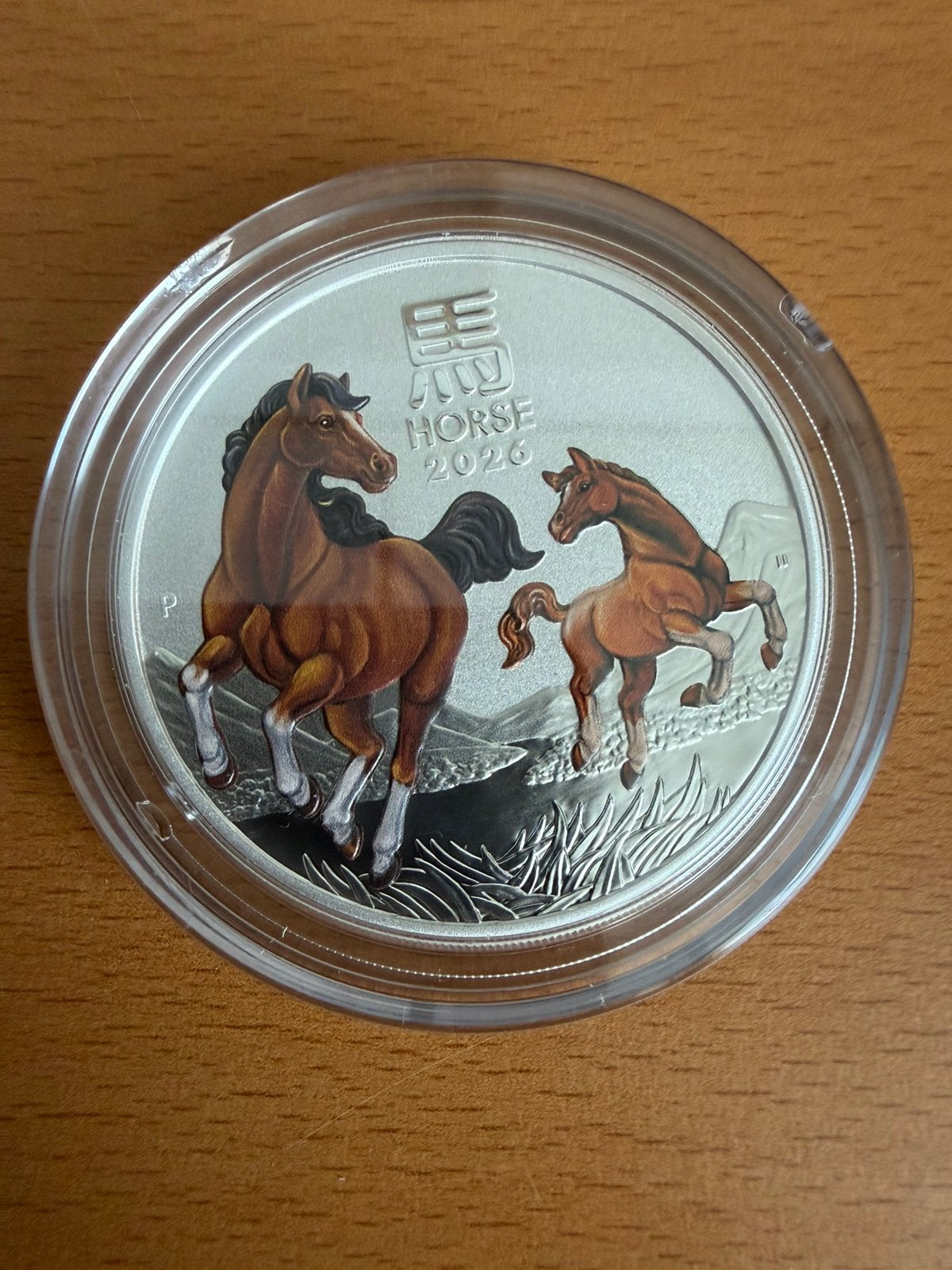 Lunar 3 horse 2026 color 2 oz, Ophalen of Verzenden, Zilver