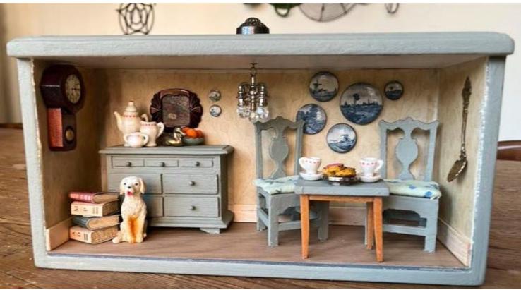 Kijkkast poppenhuis, Ophalen of Verzenden, Zo goed als nieuw, Poppenhuis