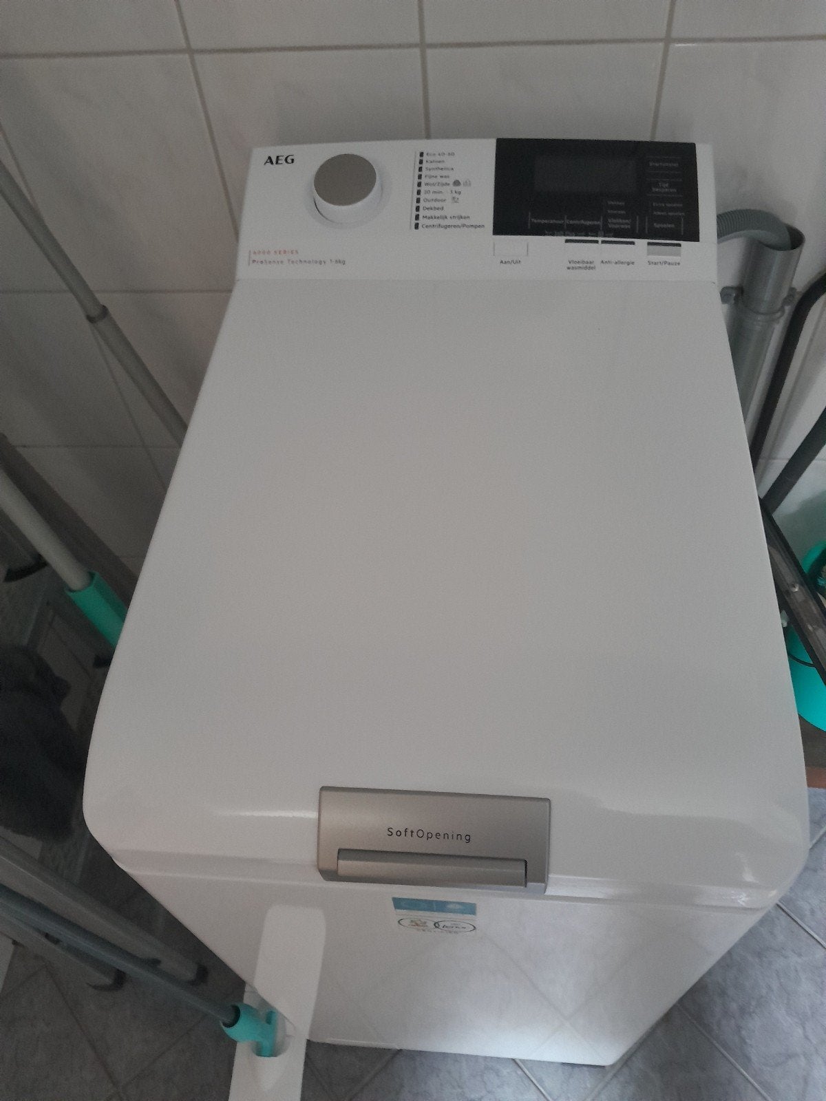 AEG LTR6363A bovenlader wasmachine - Zo goed als nieuw, Ophalen, Bovenlader, Zo goed als nieuw, 85 tot 90 cm
