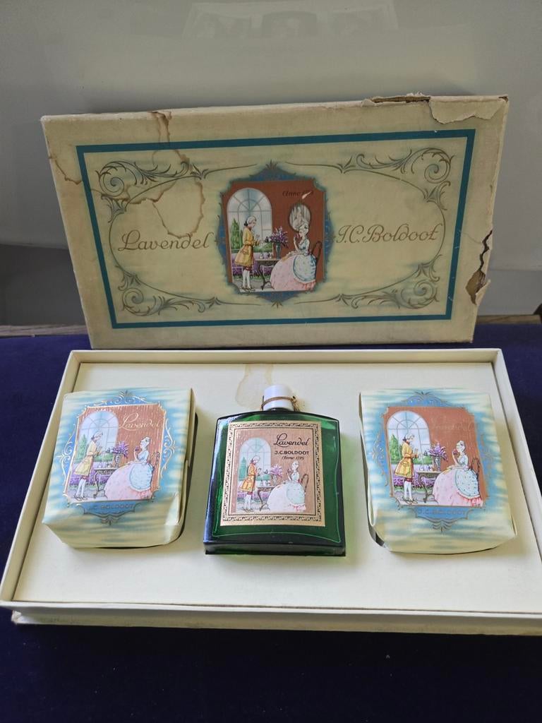 Vintage parfum set Boldoot lavendel, Ophalen of Verzenden