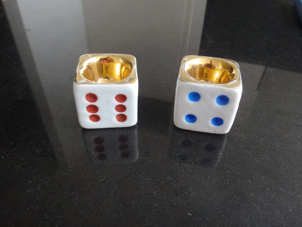 limoges, porselein. oude zoutvaatjes 4x4 cm , uitzoeken, Antiek en Kunst, Ophalen of Verzenden
