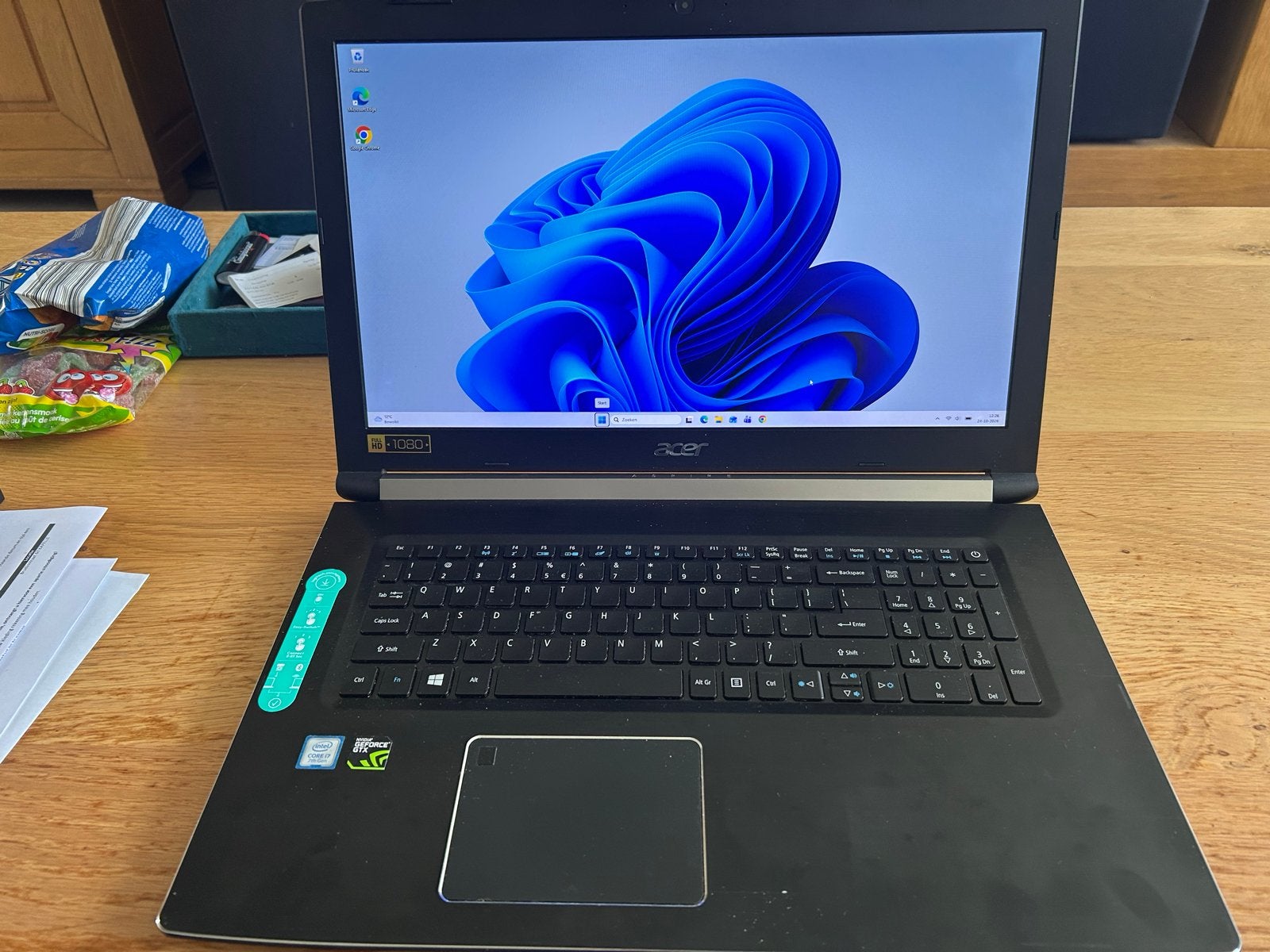 Acer Aspire A717-71G i7-7700HQ GTX 1060 16GB RAM SSD, Ophalen, Gebruikt, Met videokaart, 2 tot 3 Ghz