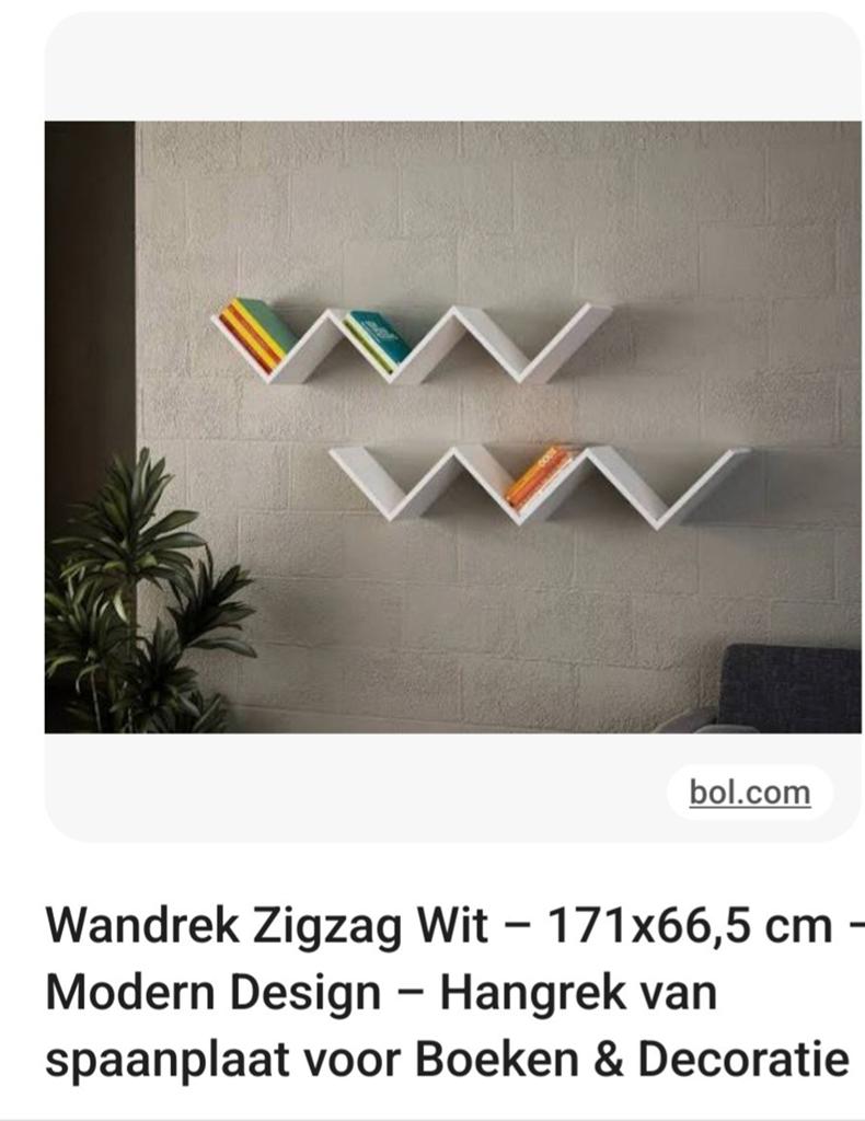 Boekenplank zigzag, Ophalen of Verzenden, Nieuw