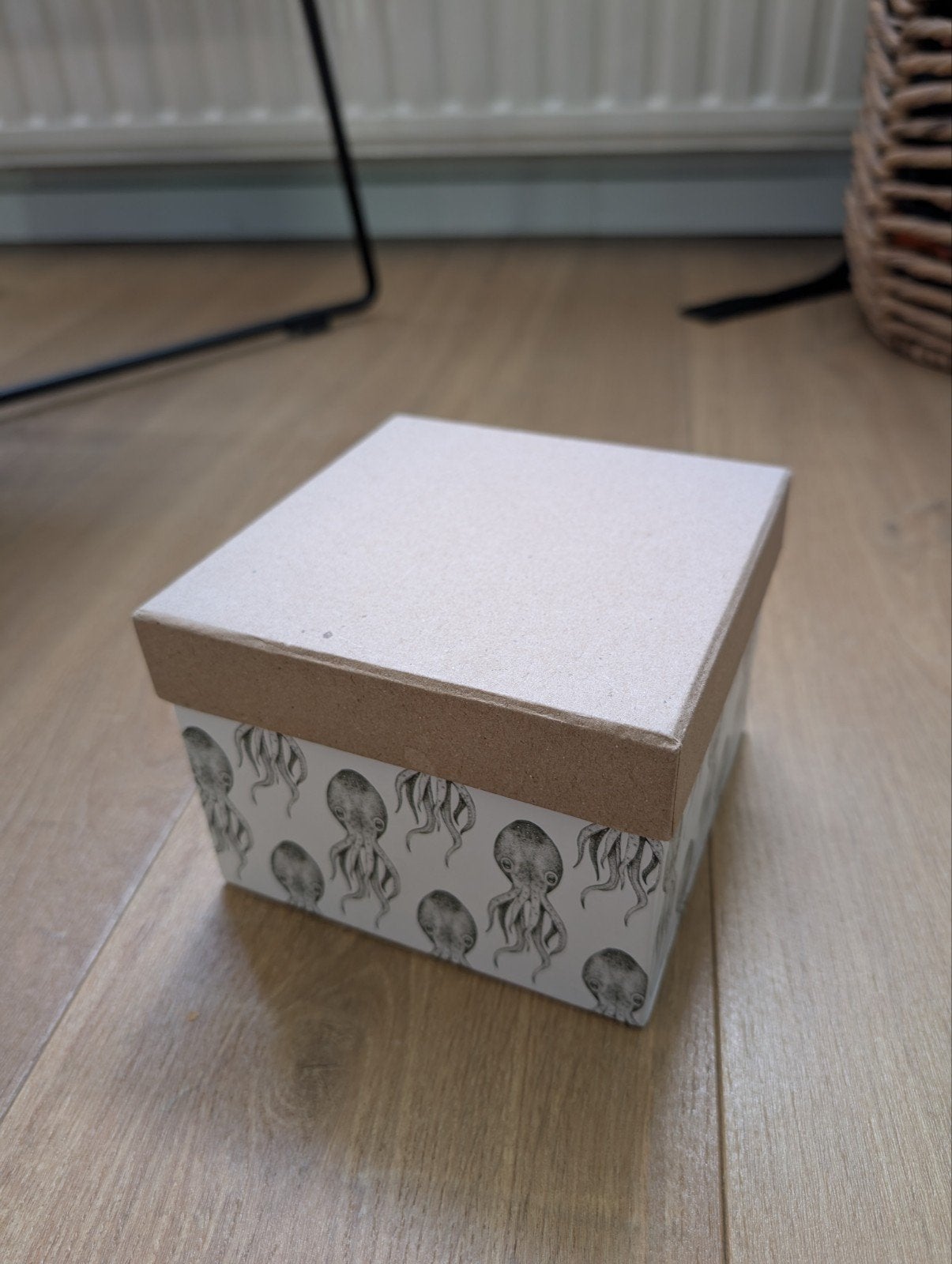 Kartonnen doosje inktvissen 15x15x11 cm, Ophalen of Verzenden