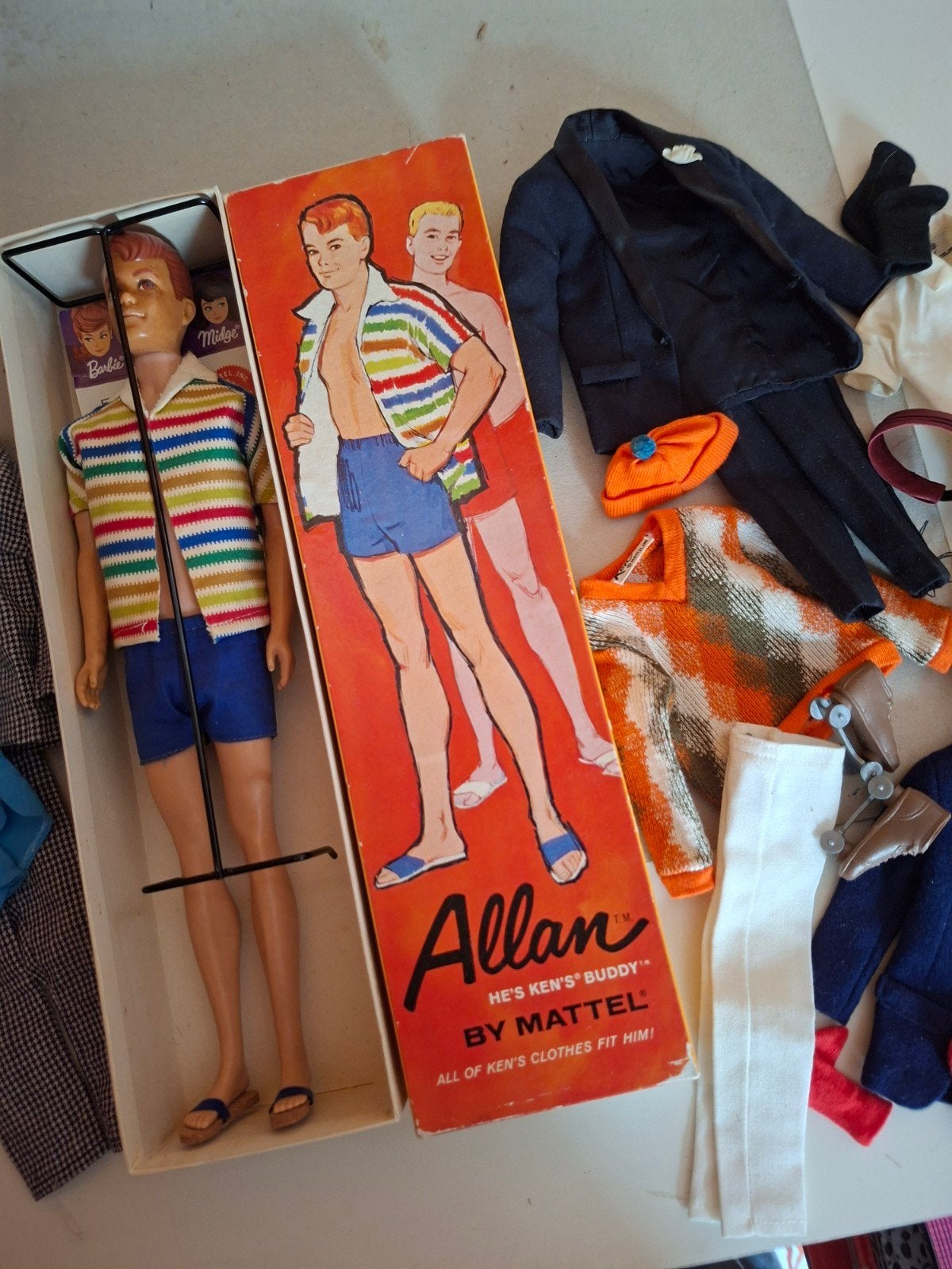 vintage barbie pop allan doll mattel speelgoed toys, Verzenden