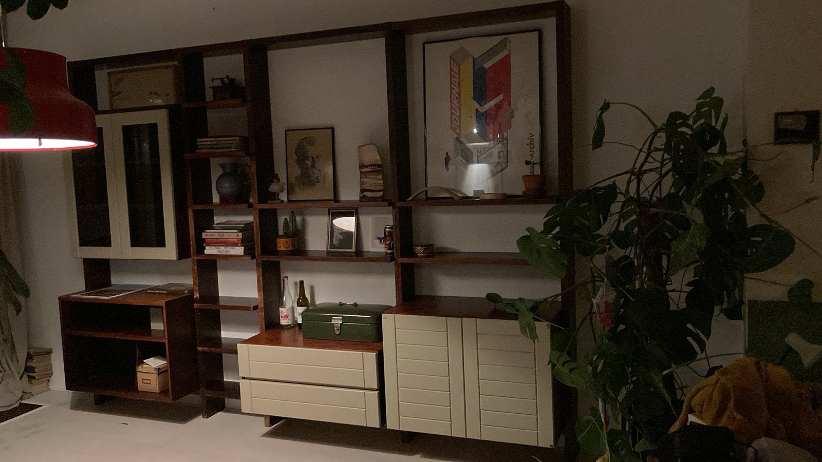 Modulaire vintage wandkast - opbergsysteem, Ophalen, 250 tot 300 cm, 200 cm of meer, Zo goed als nieuw