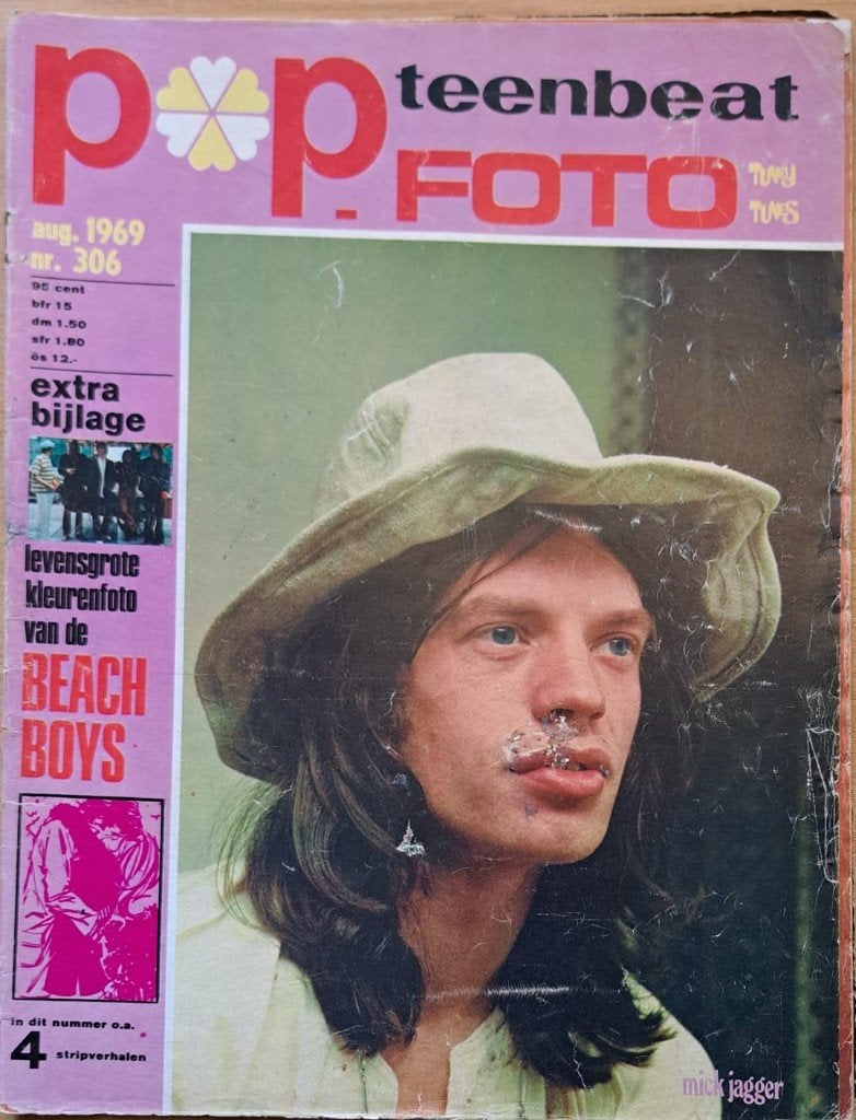Popfoto Augustus 1969 MET poster!, Ophalen of Verzenden, 1960 tot 1980, Nederland, Tijdschrift