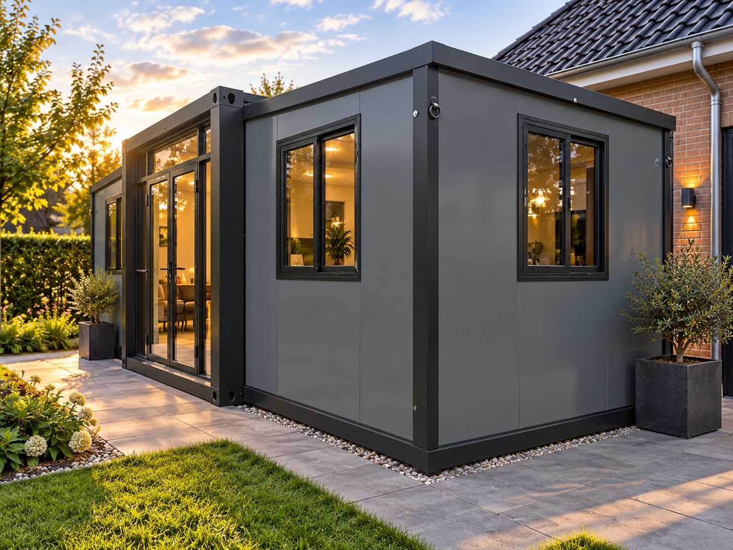 Rhino Houses 18 m2 slaapkamer, badkamer en keuken Tiny house