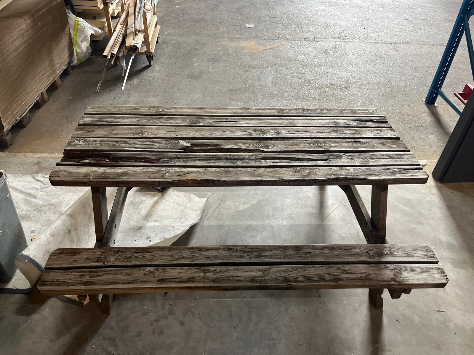 Stevige tuintafel, ideaal voor verbouwing of klussen, Ophalen, Gebruikt, Rechthoekig, Hout
