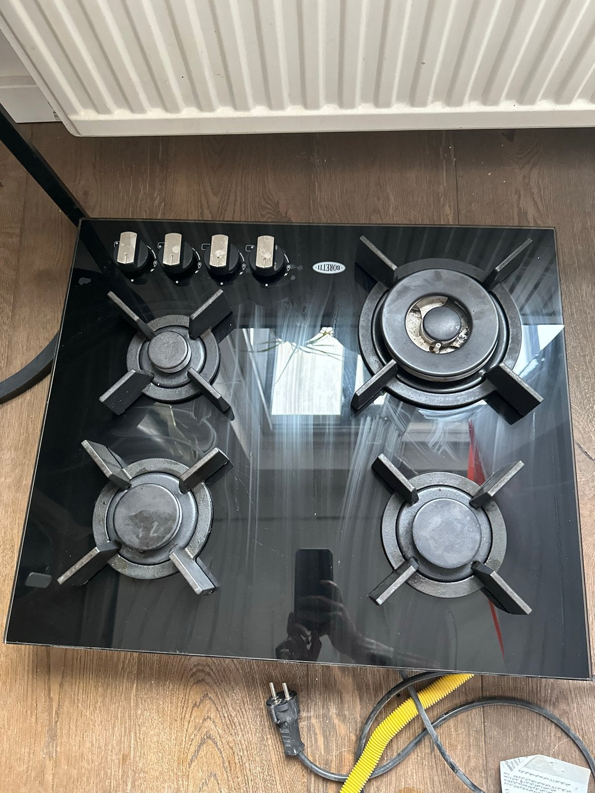 Boretti gasfornuis - 4 kookzones, Ophalen, Gebruikt, 4 kookzones, Inbouw