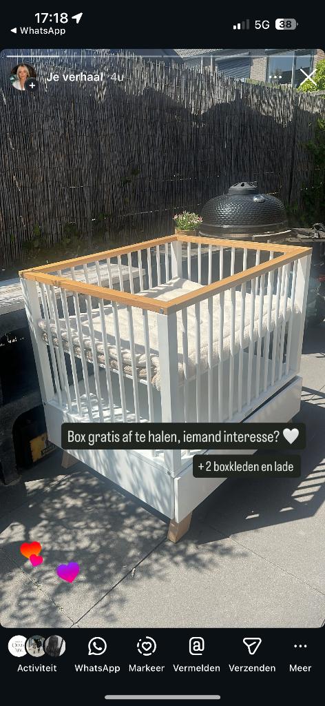Babybox - GRATIS AF TE HALEN, Kinderen en Baby's, Boxen, Ophalen, Gebruikt, Vierkant, Boxkleed