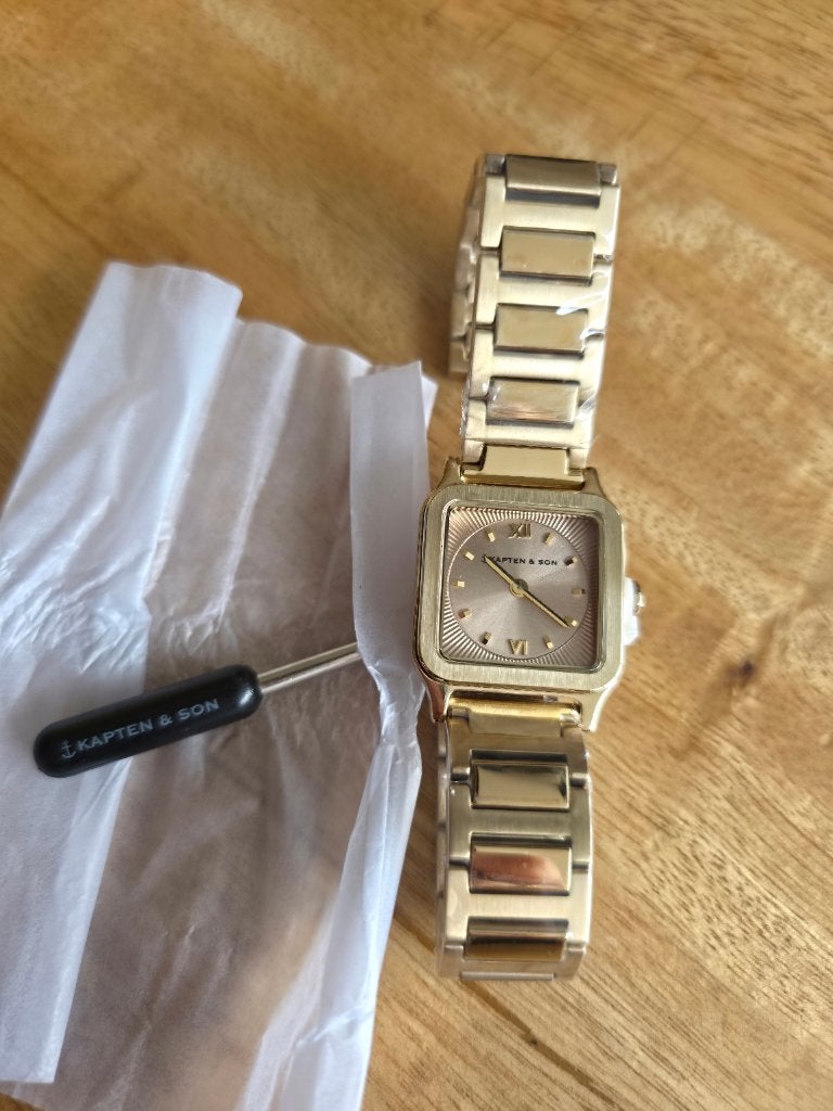 Kapten&Son Horloge Tresor Light Gold cream steel, Ophalen of Verzenden, Nieuw, Overige merken