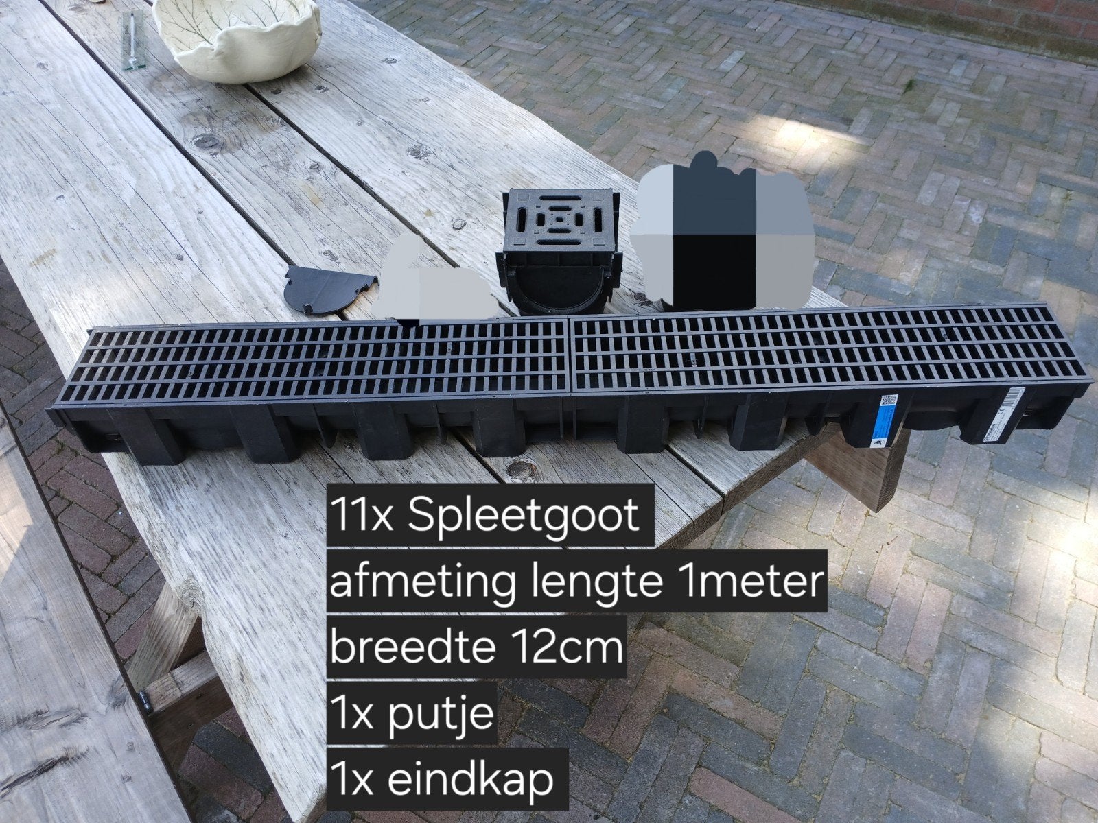 Spleetgoot 11 stuks, Ophalen, Nieuw, Pvc, Overige typen
