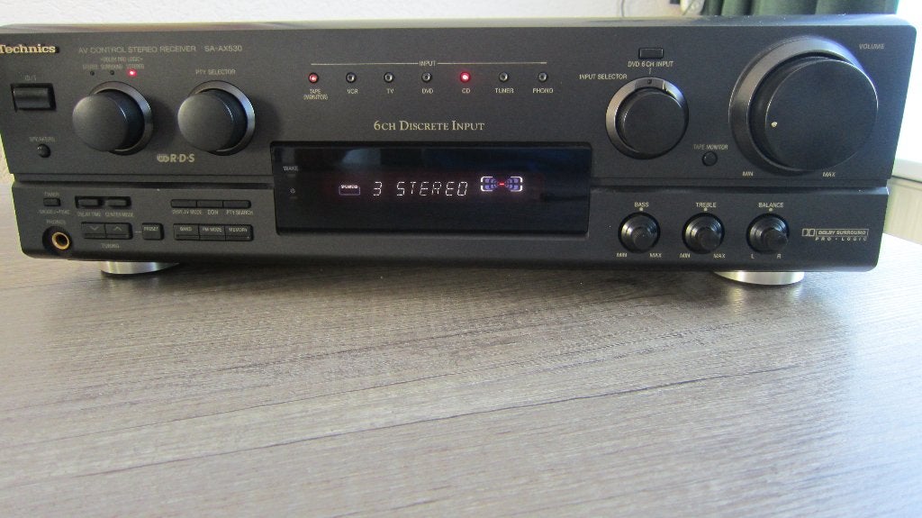 TECHNICS VITAGE RECEIVER SA-AX 530, Overige merken, Gebruikt, Ophalen of Verzenden, 60 tot 120 watt