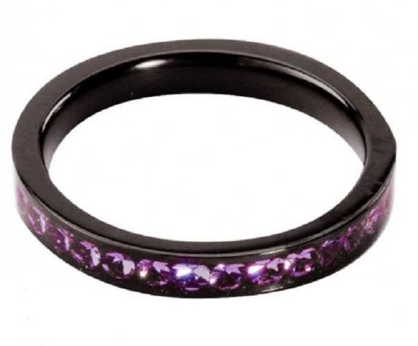 Amethist AA1 Zirkon Melano Style Ring- RM 19 mm, Sieraden, Tassen en Uiterlijk, 19 tot 20, Paars, Nieuw, Dame of Heer