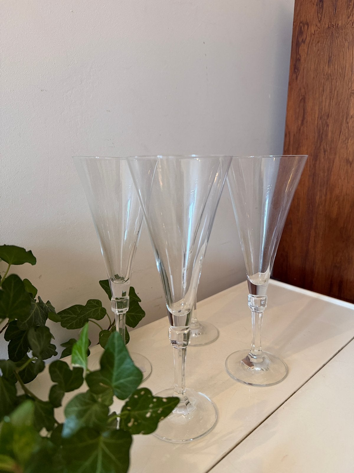Art Deco vintage champagne flutes, Ophalen of Verzenden