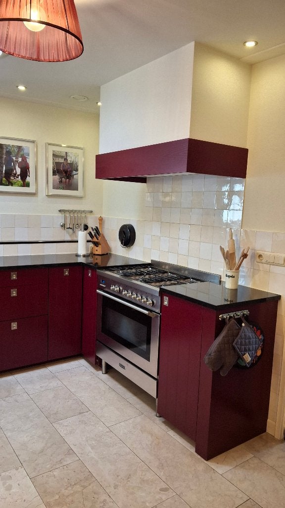 Tweedehands keuken (bordeaux rood), Huis en Inrichting, Ophalen, Gebruikt, Overige kleuren, Overige typen