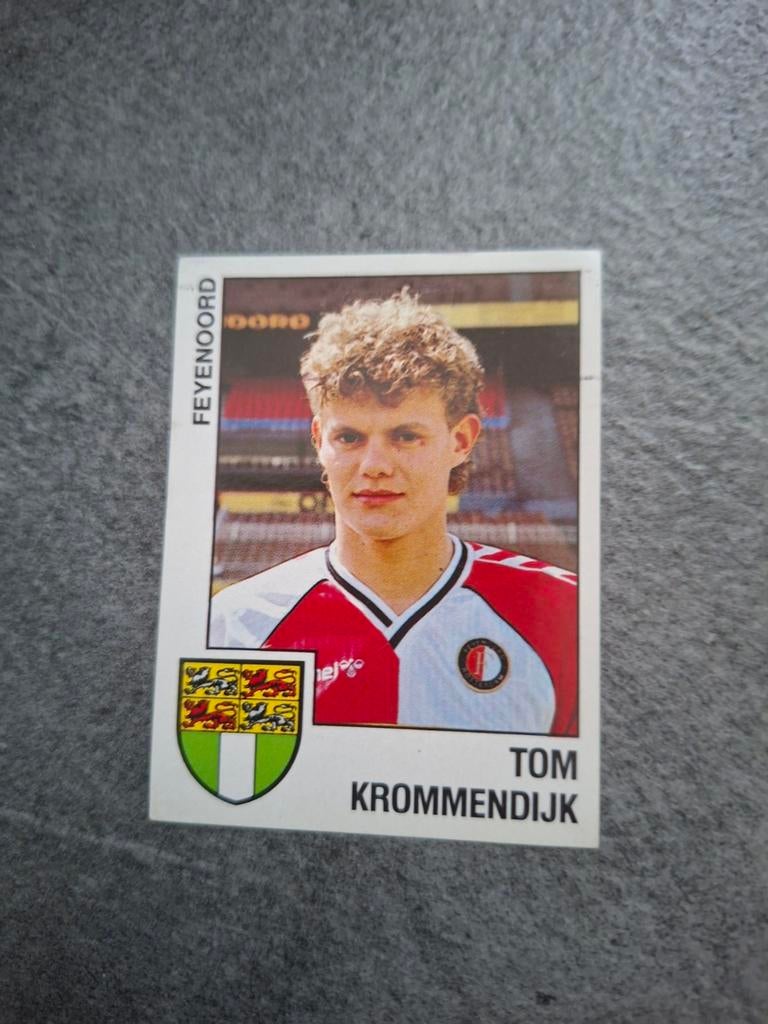 Panini sticker Voetbal 89. Speler Tom Krommendijk Feyenoord., Verzenden, Zo goed als nieuw, Sticker