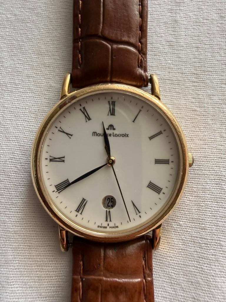 Maurice LaCroix Heren Horloge - Klassiek en Elegant, Overige merken, Polshorloge, Ophalen of Verzenden, Goud