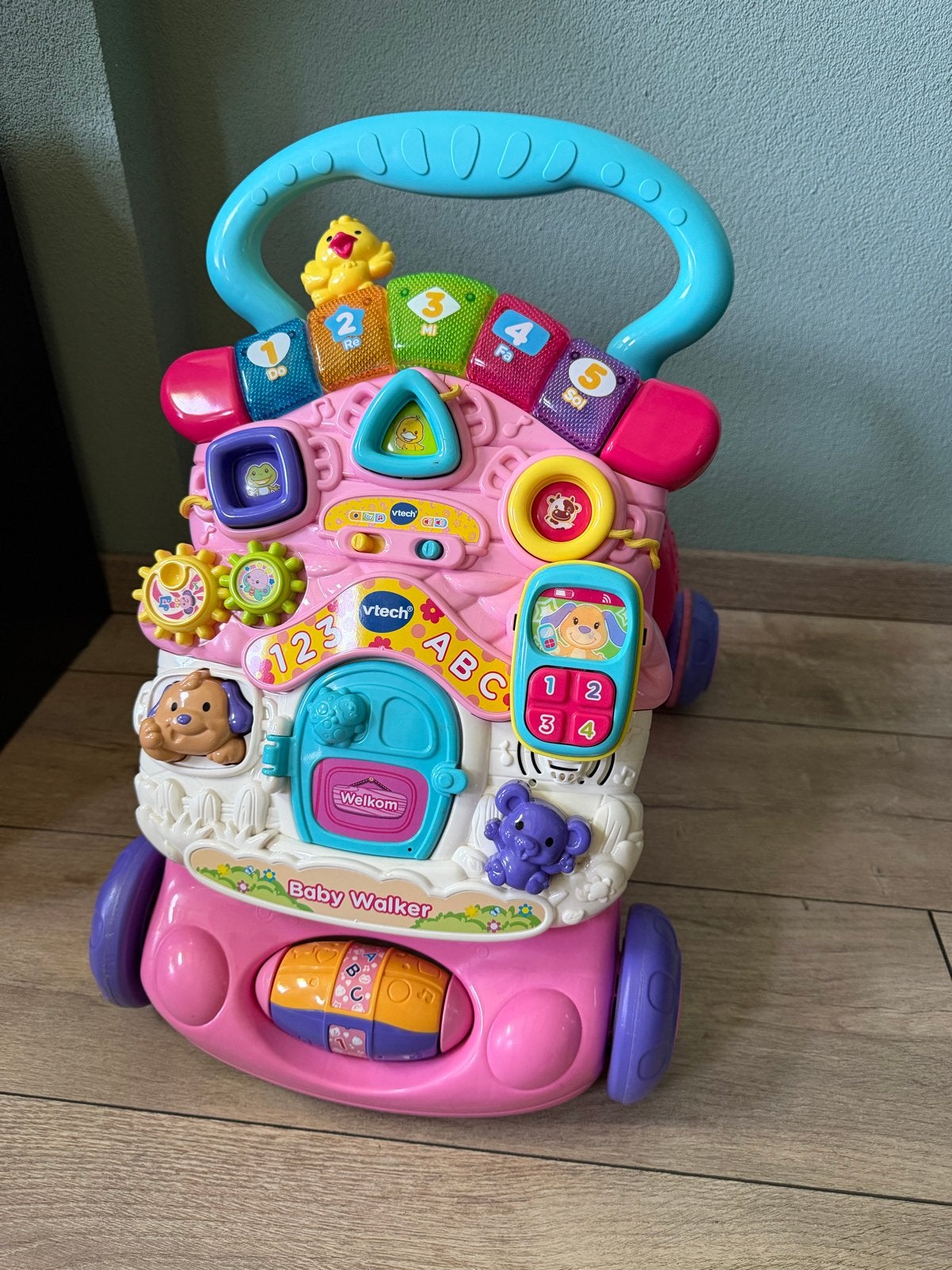 VTech Baby Walker Loopwagen Roze, Ophalen, Zo goed als nieuw, Overige typen, Met licht