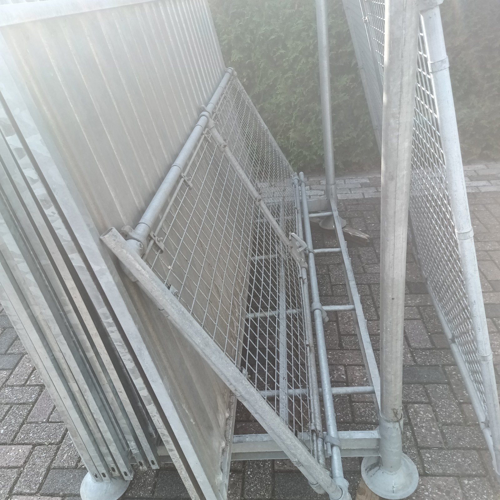 gegalvaniseerd steigerbuis reclame frame bord, Verzamelen, Ophalen, Gebruikt, Reclamebord