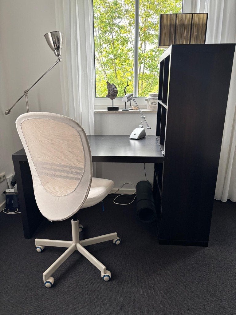 Ikea Kallax bureau met kast, Ophalen, Demontabel, Gebruikt, Spaanplaat of MDF