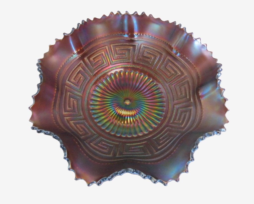 Vintage iriserend carnival glass schaal., Antiek en Kunst, Antiek | Glas en Kristal, Ophalen
