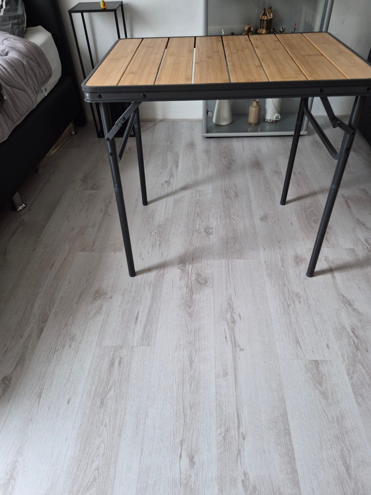 Opvouwbare campingtafel - Bamboe look, Ophalen, Zo goed als nieuw, Campingtafel