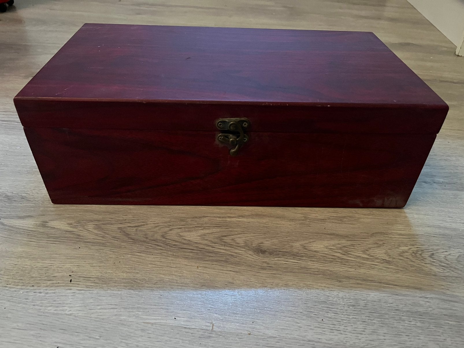 Houten wijnkistje voor 2 flessen met toebehoren, Ophalen, Zo goed als nieuw, Minder dan 50 cm