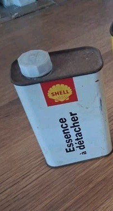 Vintage blikken: Shell Wasbenzine, Ophalen of Verzenden, Gebruikt, Overige, Overige merken
