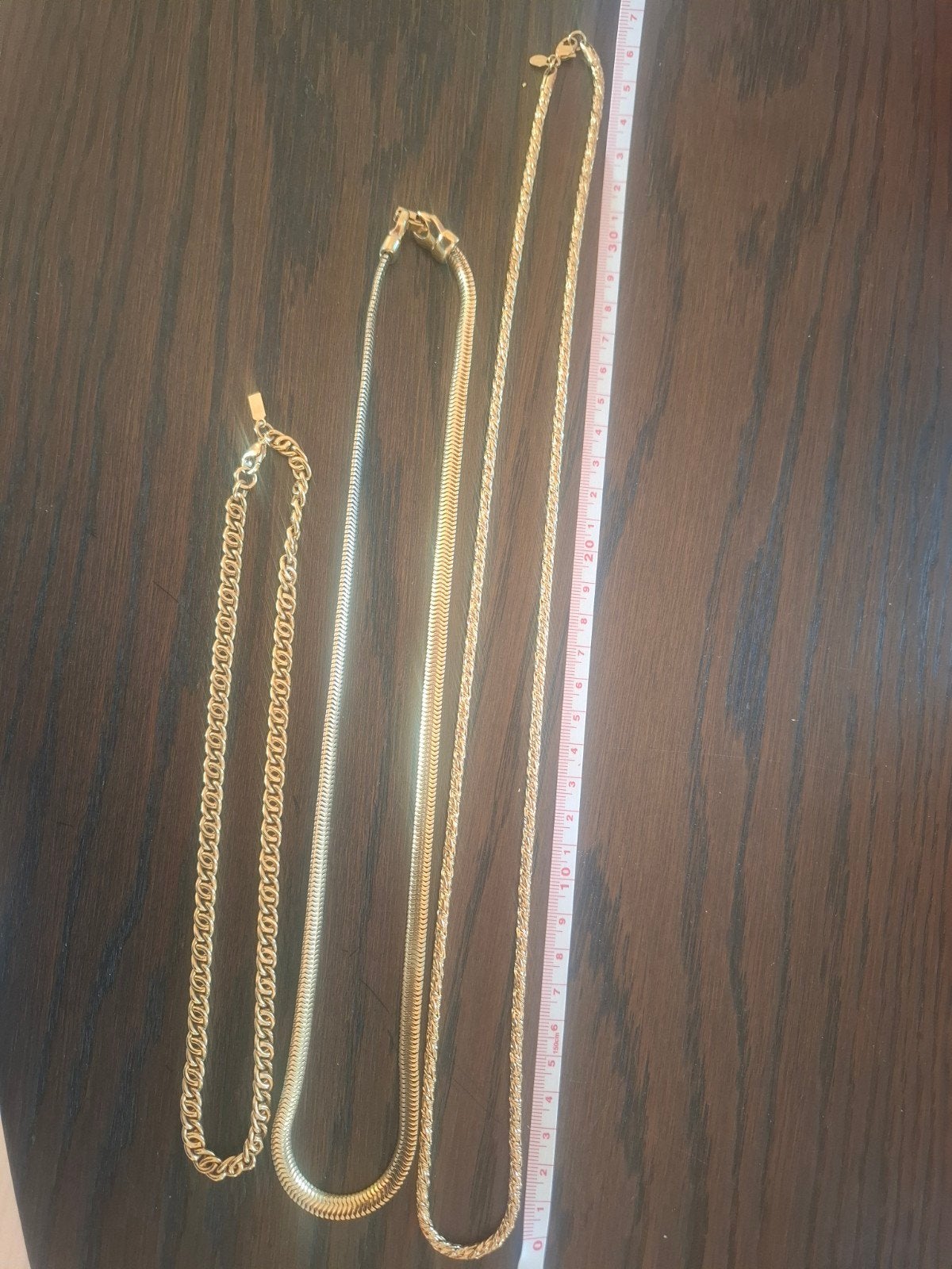 Vergulde Monet  kettingen  3 stuks, Sieraden, Tassen en Uiterlijk, Kettingen, Ophalen of Verzenden, Gebruikt, Goud, Overige materialen