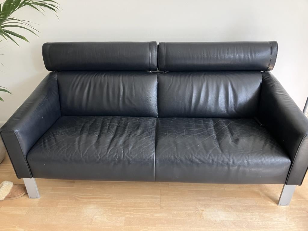 Leolux bank Patachou 2,5 zits + 2 bijpassende Leolux stoelen, Huis en Inrichting, Banken | Bankstellen, Gebruikt, Rechte bank