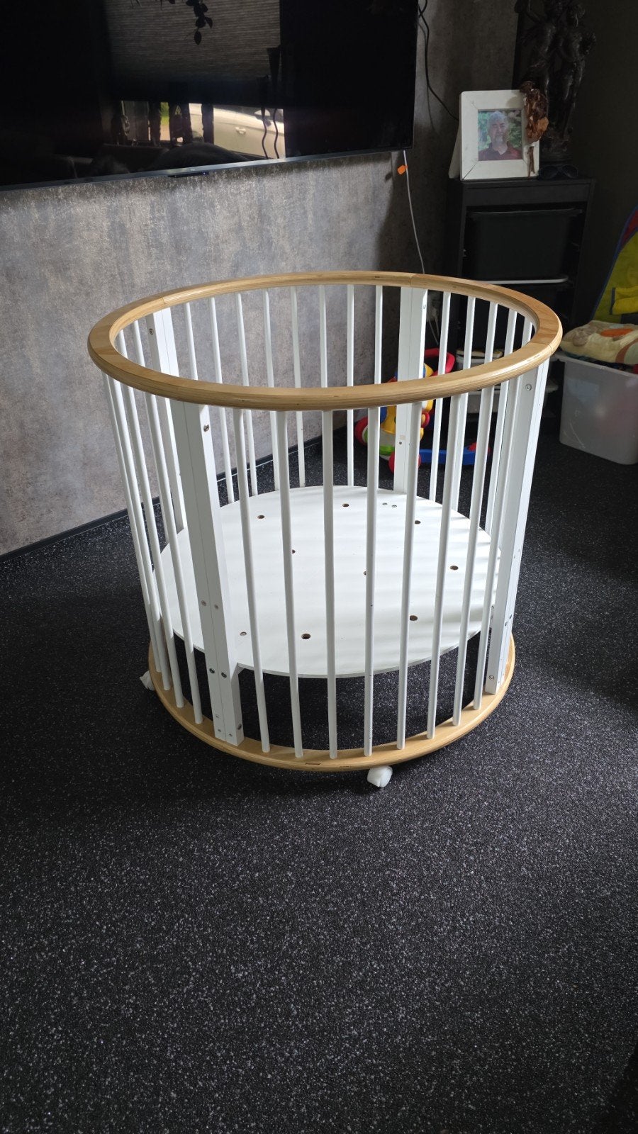 Box rond 90cm, Kinderen en Baby's, Boxen, Zo goed als nieuw, Rond, Wieltjes, Ophalen